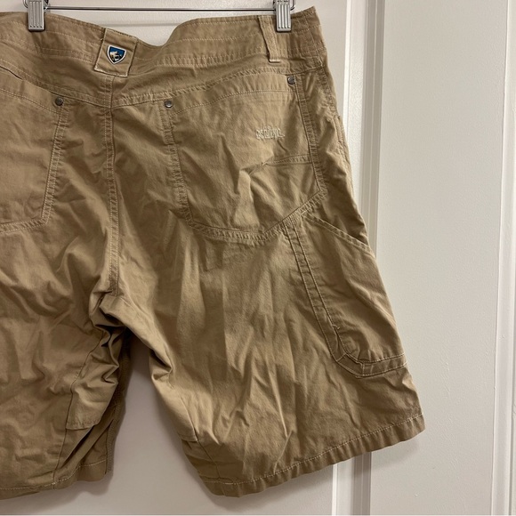 KUHL Cargo Shorts Mens 34 Stretch Cotton Nylon Hiking Camping Outdoor Tan - Picture 5 of 9